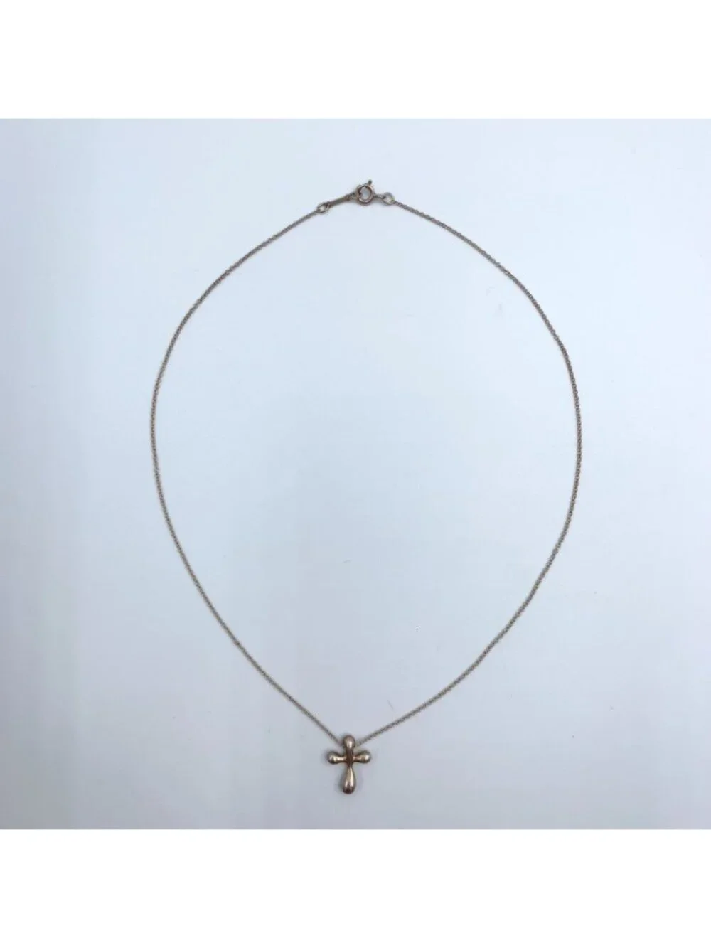 Tiffany & Co Small Cross 925 Sterling Silver Necklace